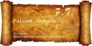 Palcsek Teobald névjegykártya